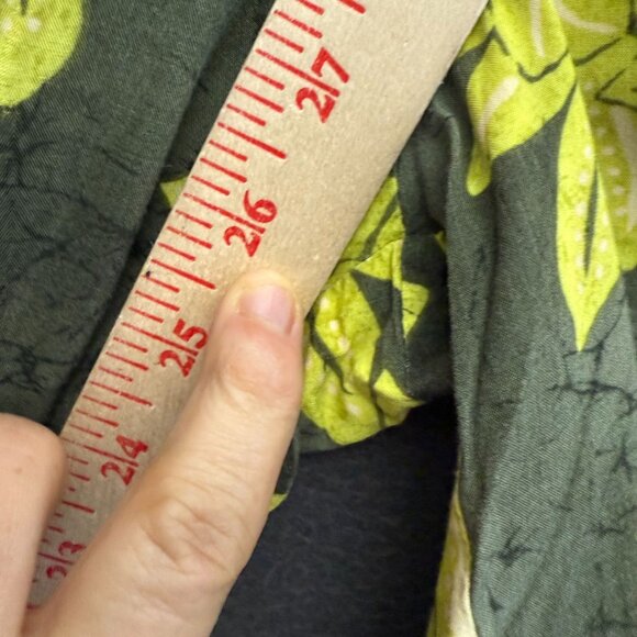 VTG Victoria's Secret Tropical Lounge Pajama Pants Sleepwear Medium Green - Picture 8 of 9